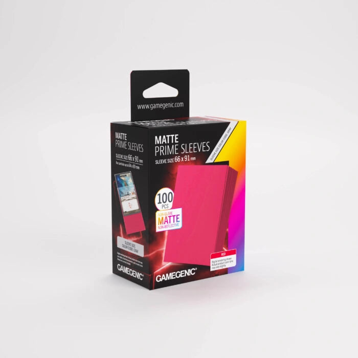 Gamegenic Matte Prime Sleeves – Rot (100 Stück)