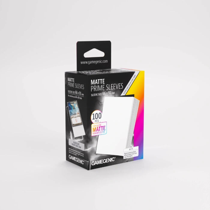 Gamegenic Matte Prime Sleeves – Weiß (100 Stück)