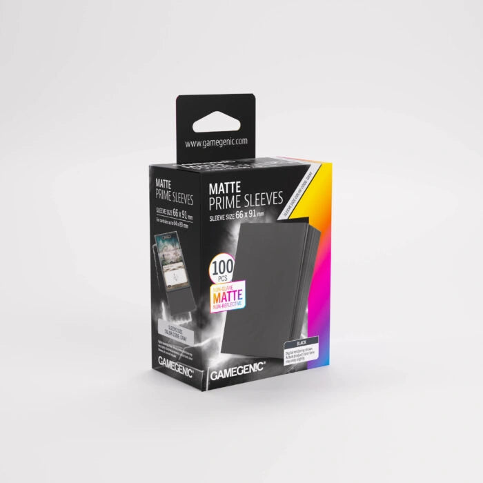 Gamegenic Matte Prime Sleeves – Schwarz (100 Stück)